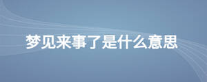 夢見來事了是什么意思