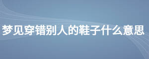 夢(mèng)見(jiàn)穿錯(cuò)別人的鞋子什么意思