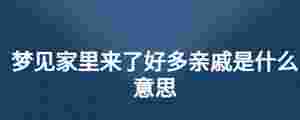夢見家里來了好多親戚是什么意思