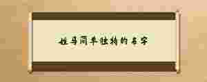 姓馬簡單獨特的名字.jpg