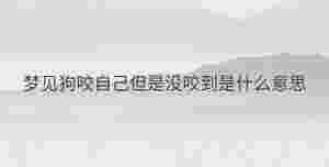 夢見狗咬自己但是沒咬到是什么意思