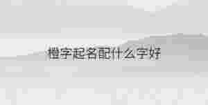 橙字起名配什么字好