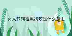 女人夢到被黑狗咬是什么意思