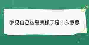 夢見自己被警察抓了是什么意思