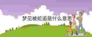 夢見被蛇追是什么意思