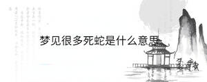夢(mèng)見很多死蛇是什么意思